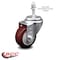 Service Caster 3 Inch Maroon Polyurethane Wheel Swivel 10mm Threaded Stem Caster SCC SCC-TS20S314-PPUB-MRN-M1015 - alternate 4